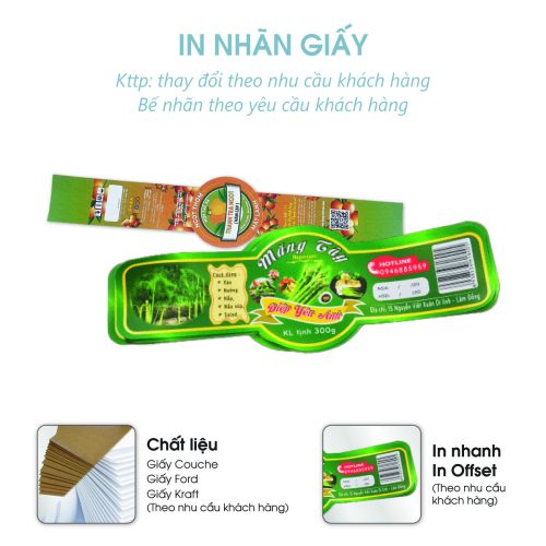 In tem nhãn giấy giá rẻ tại in Kiến An Phát, tpHCM