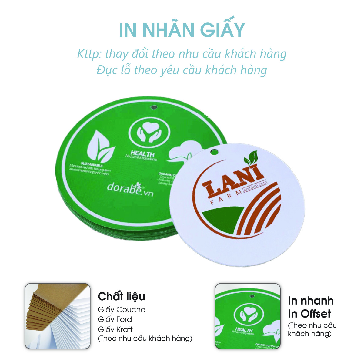 In tem nhãn giấy giá rẻ tại in Kiến An Phát, tpHCM