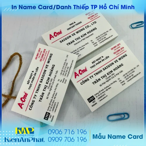 Mẫu ấn phẩm Name Card Hồ Chí Minh mới năm 2026