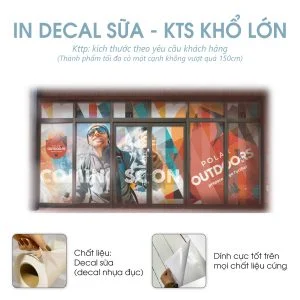 In Poster Decal nhựa khổ lớn