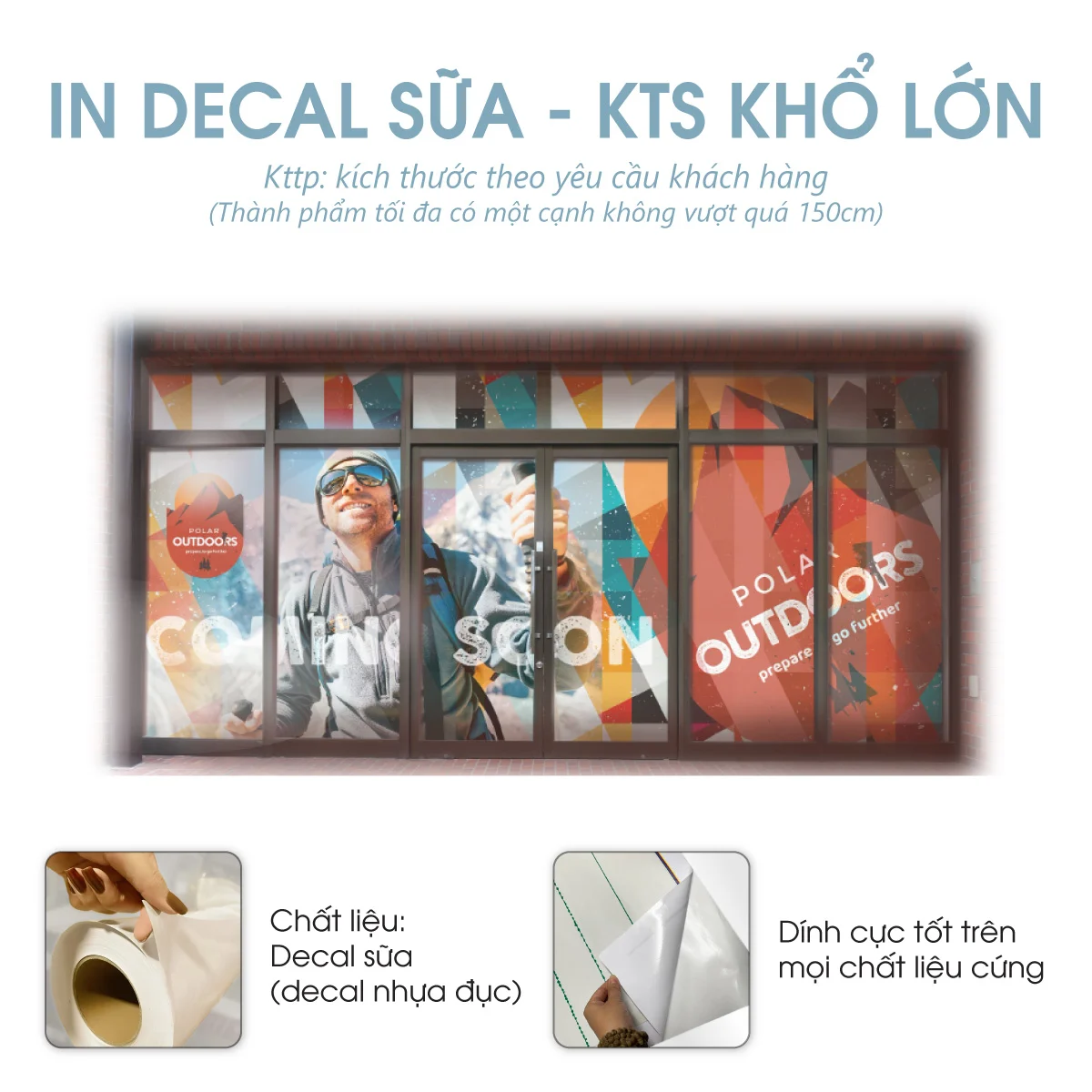 In Poster Decal nhựa khổ lớn