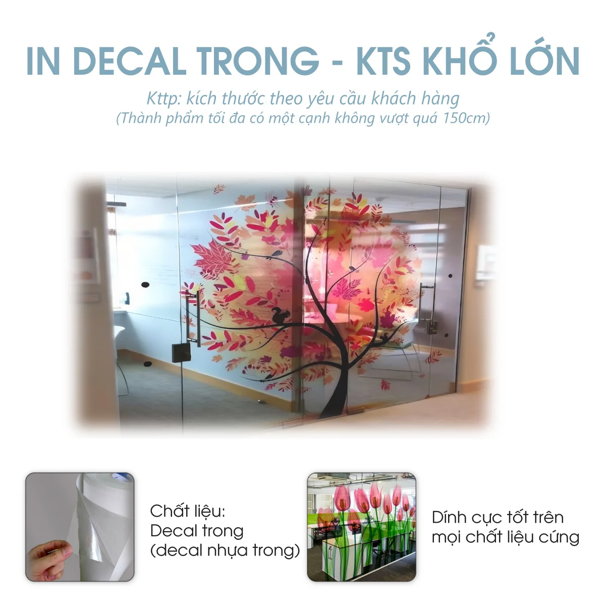 In Poster Decal nhựa khổ lớn