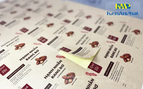 in tem decal giấy kraft tại kiến an phát
