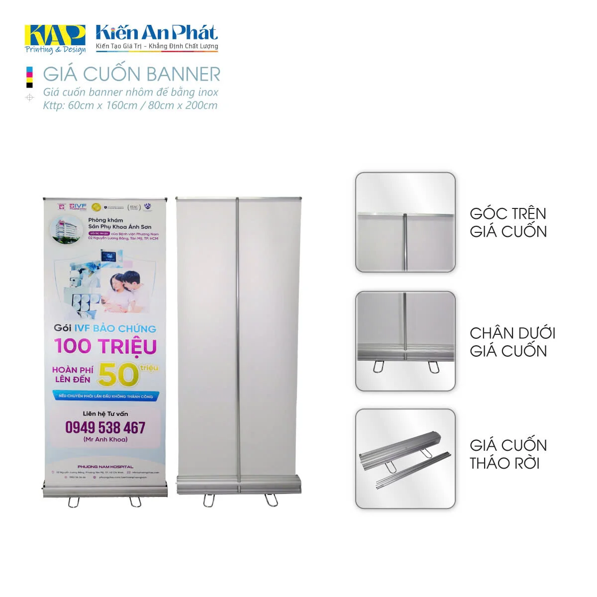 Chân standee cuốn hào hoa