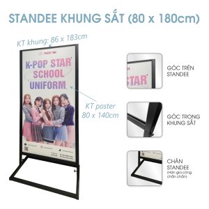 Standee chân khung sắt 80x180 tại in Kiến An Phá