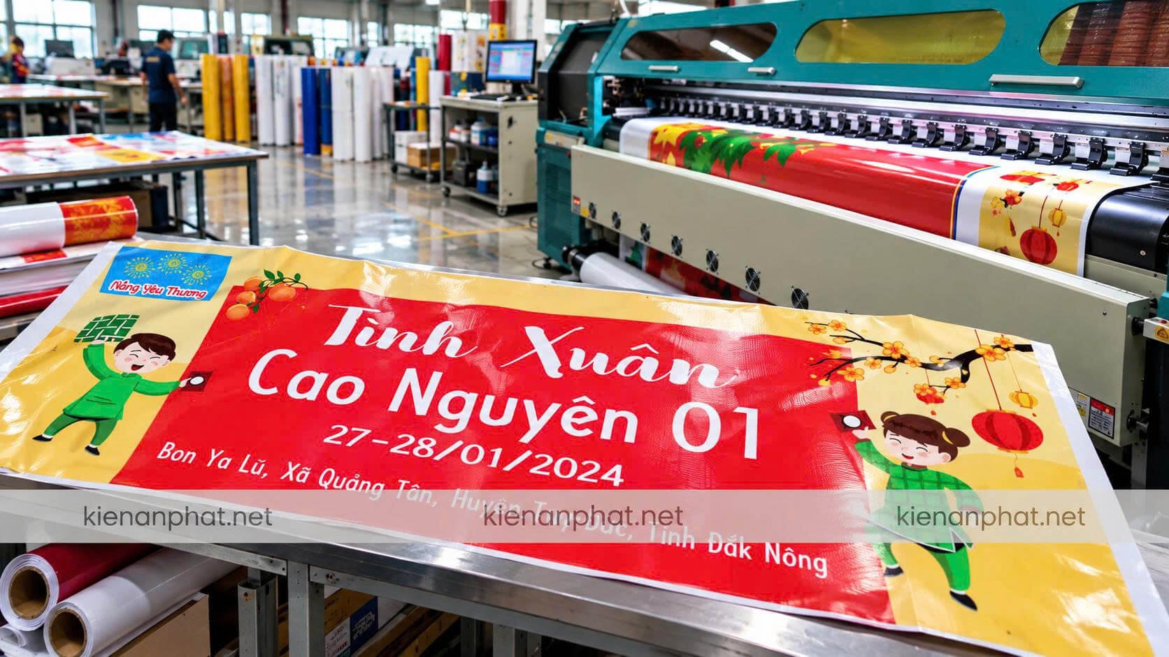 Hệ thống máy in kỹ thuật số khổ lớn in băng rôn quảng cáo lấy liền tại Kiến An Phát