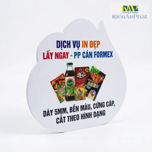 In Poster decal/ PP cán (bồi) format (formex)