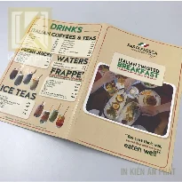 In menu giấy và một số chất liệu in thông dụng khác