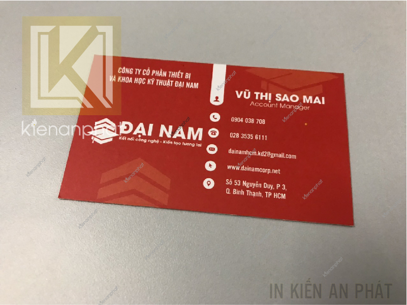 in name card gấp
