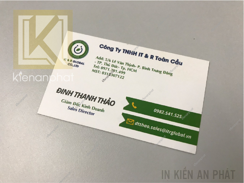 in name card gấp