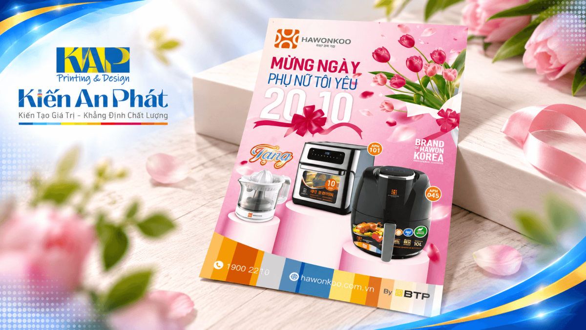 In Tờ rơi mừng ngày quốc tế phụ nữ 20/10 - Thiết kế, in ấn nhanh tại tpHCM
