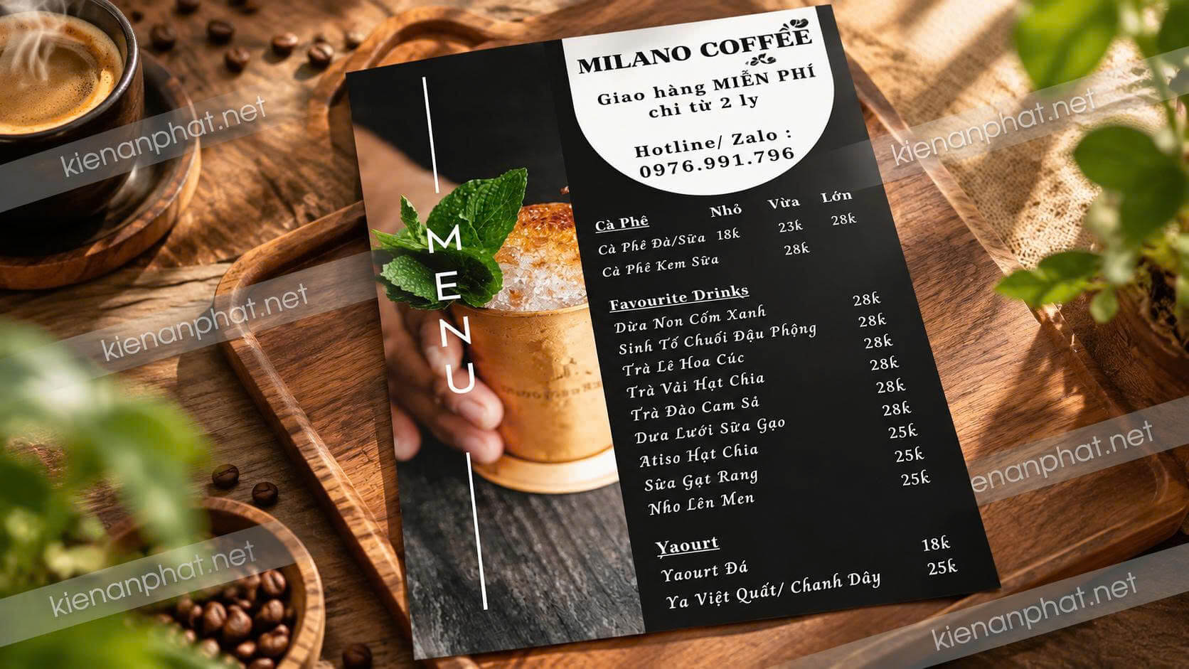 In Tờ Rơi Quán Cà phê làm menu
