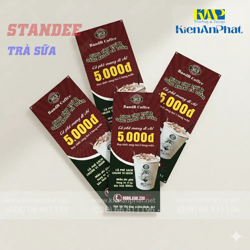 In Standee Trà Sữa, Nhà Hàng, Quán Ăn Chuyên Nghiệp, Lấy Liền tại TPHCM