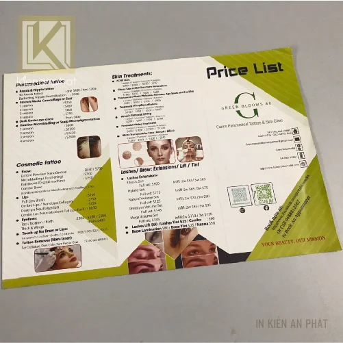 Tờ rơi spa, thiết kế và đặt in 2 trong 1 tại Kiến An Phát