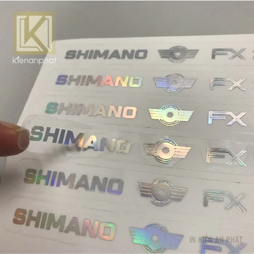 Decal trong ép nhũ (ép kim) làm tem nhãn sản phẩm