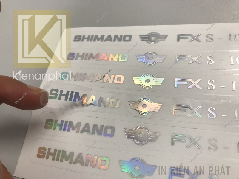decal trong ép nhũ