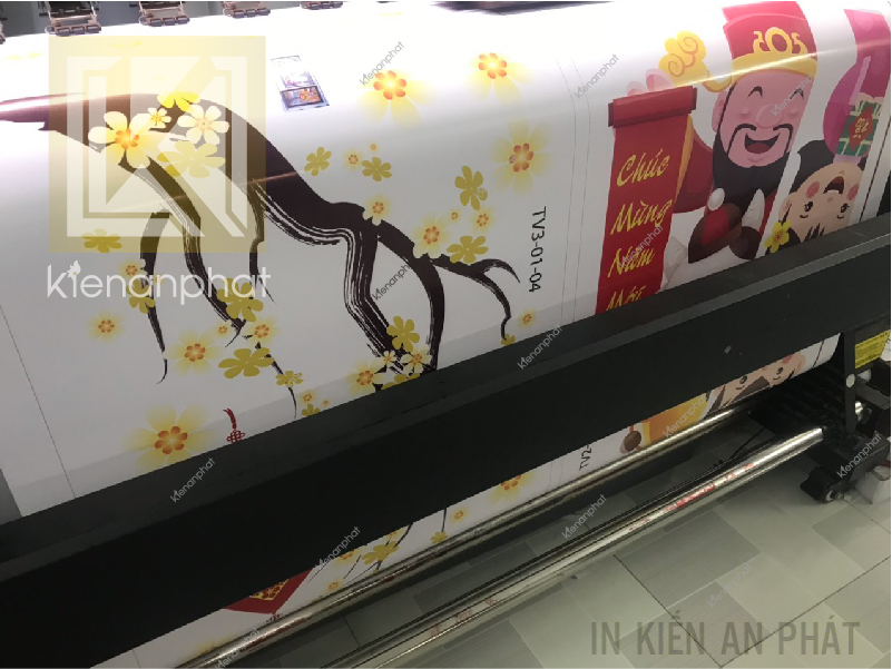 in decal trang trí tết