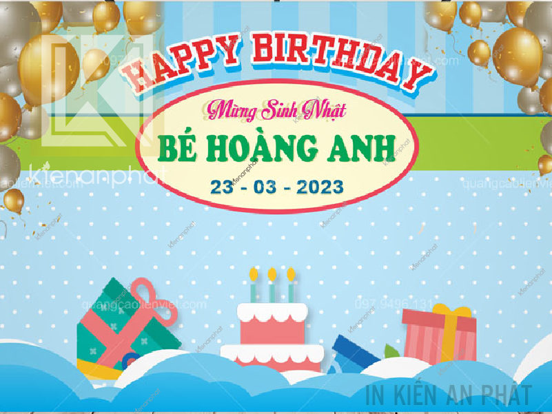 Backdrop sinh nhật - In ấn backdrop, background giá rẻ tại Kiến An Phát