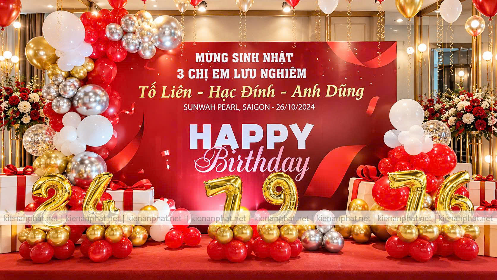 Chất liệu in backdrop sinh nhật khổ lớn dùng cho khu vực trang trí sự kiện