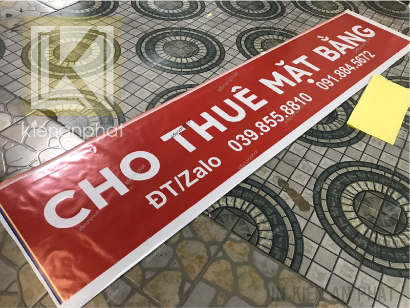 In băng rôn cho thuê nhà (mặt bằng)