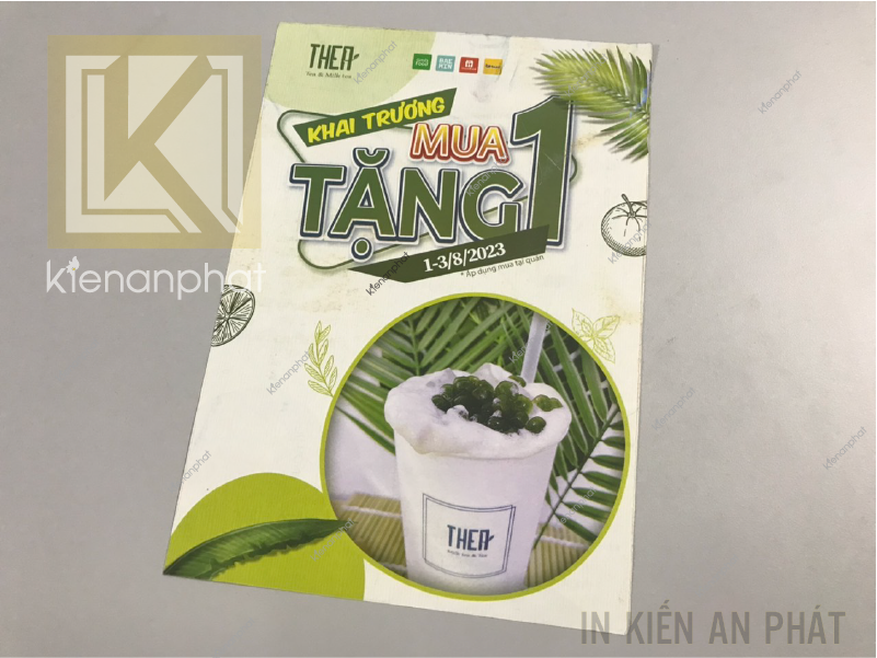 Tờ rơi khai trương quán trà sữa - In nhanh giá rẻ tại in Kiến An Phát