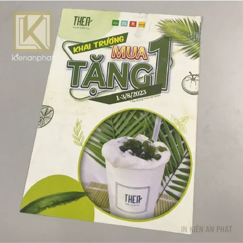 Tờ rơi khai trương quán trà sữa – In nhanh giá rẻ tại in Kiến An Phát