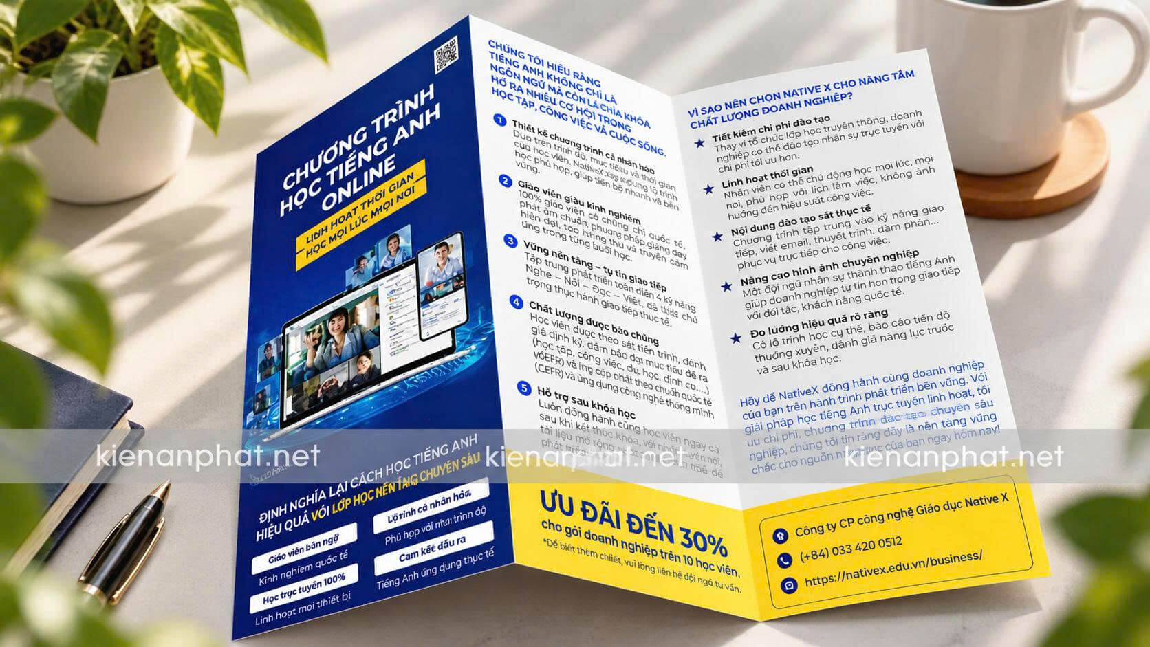 Các mẫu tờ rơi gấp dạng gấp đôi, gấp 3 lồng và gấp ziczac được dàn trang chuyên nghiệp