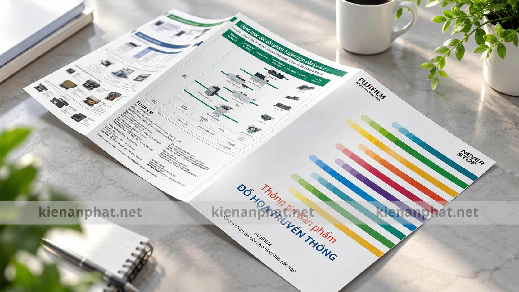 So sánh cấu trúc giữa kiểu tờ rơi gấp 3 cuộn lồng vào trong (Tri-fold) và gấp chữ Z (Z-fold)