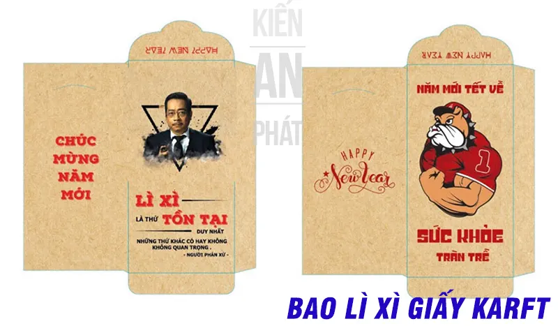 In bao lì xì giấy kraft - Sự lựa chọn hoàn hảo cho Tết Nguyên Đán