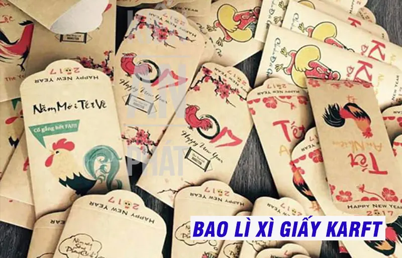 In bao lì xì giấy kraft - Sự lựa chọn hoàn hảo cho Tết Nguyên Đán