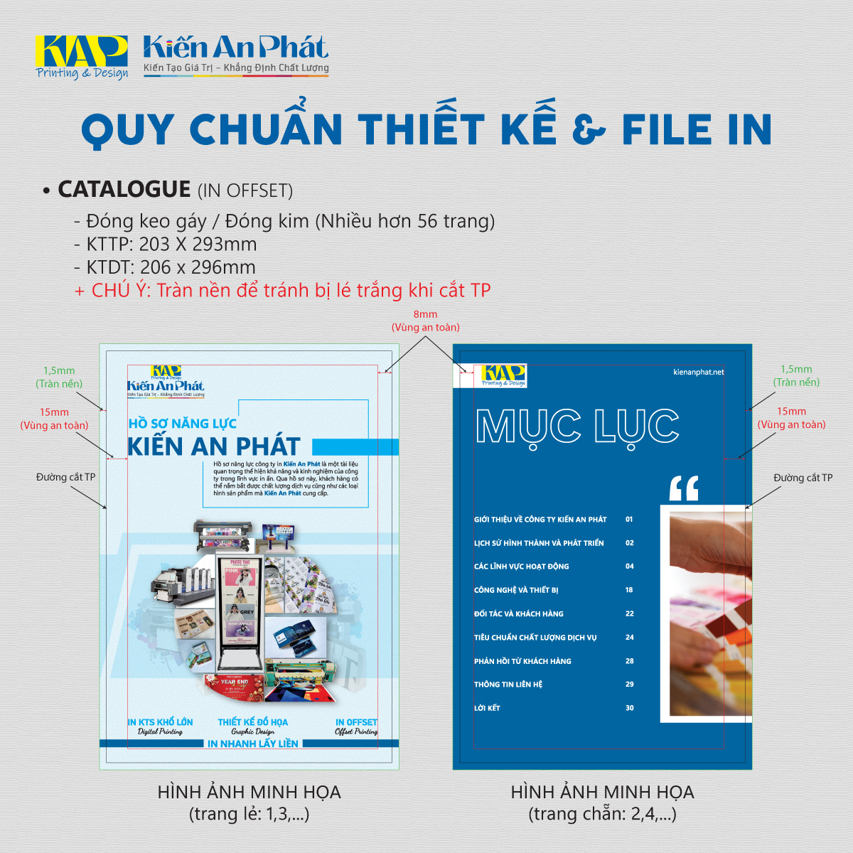 Quy chuẩn thiết kế catalogue dán keo gáy