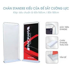 Chân standee kiểu cửa (Đế nước nhựa/ Đế sắt)