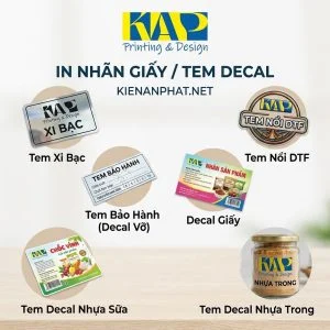 In nhãn giấy/ Tem nhãn decal