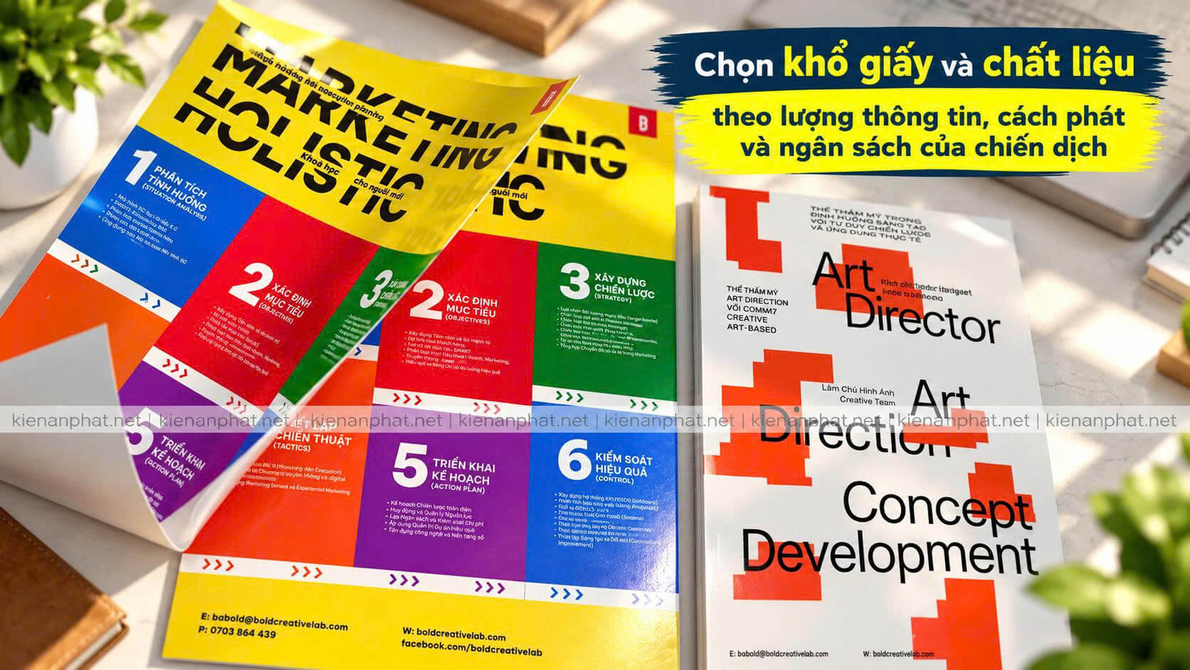 Mẫu tờ rơi quảng cáo khổ A4 và A5 in trên giấy Couche