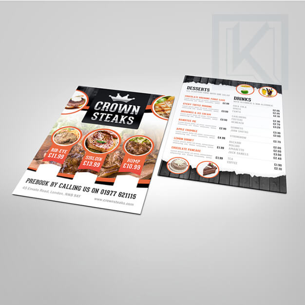 thiết kế menu